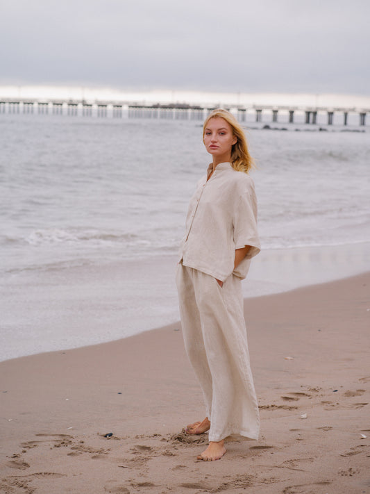 ESSENTIAL SET(Pants+Shirt)///OATMEAL