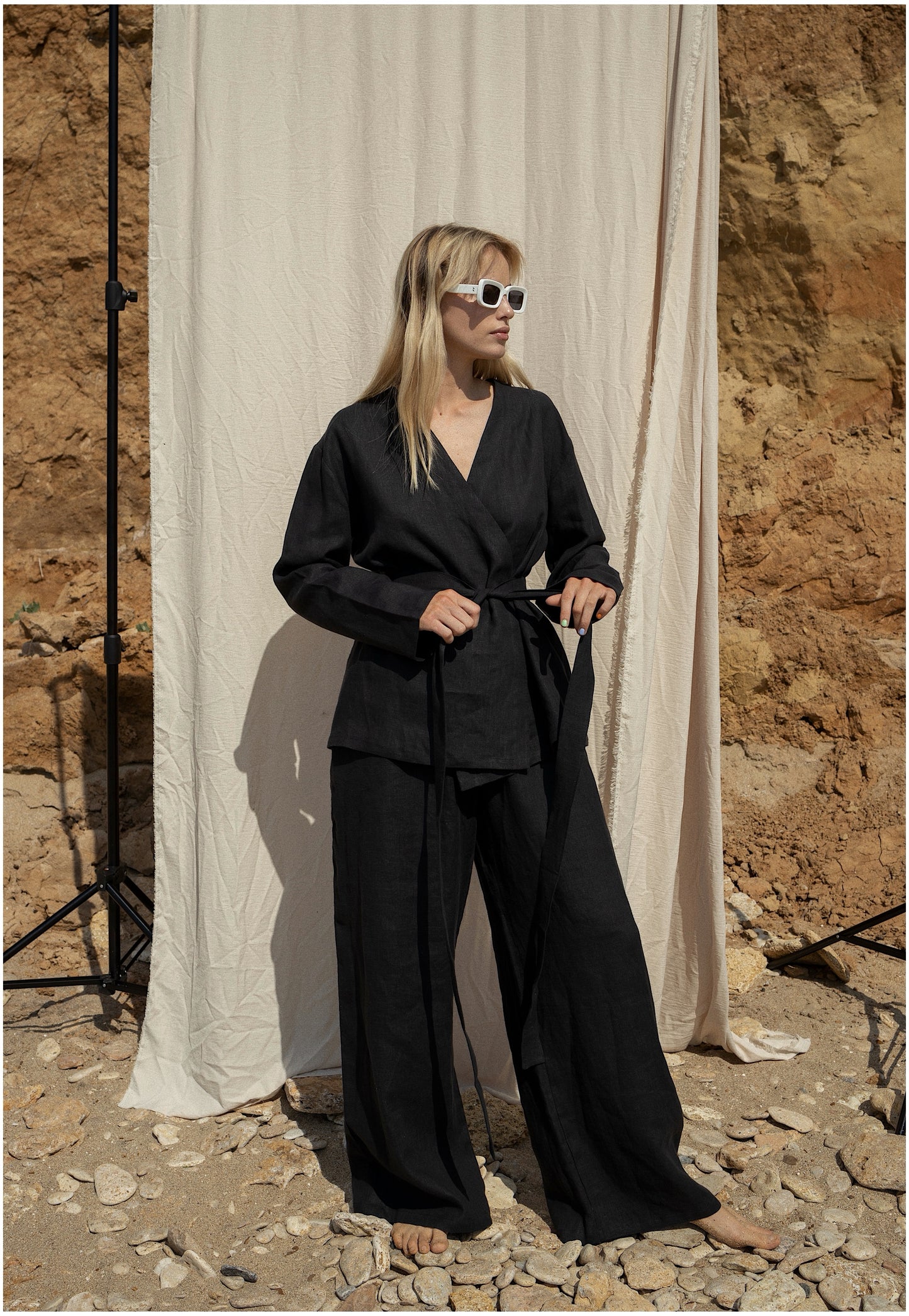 KIMONO SET///BLACK