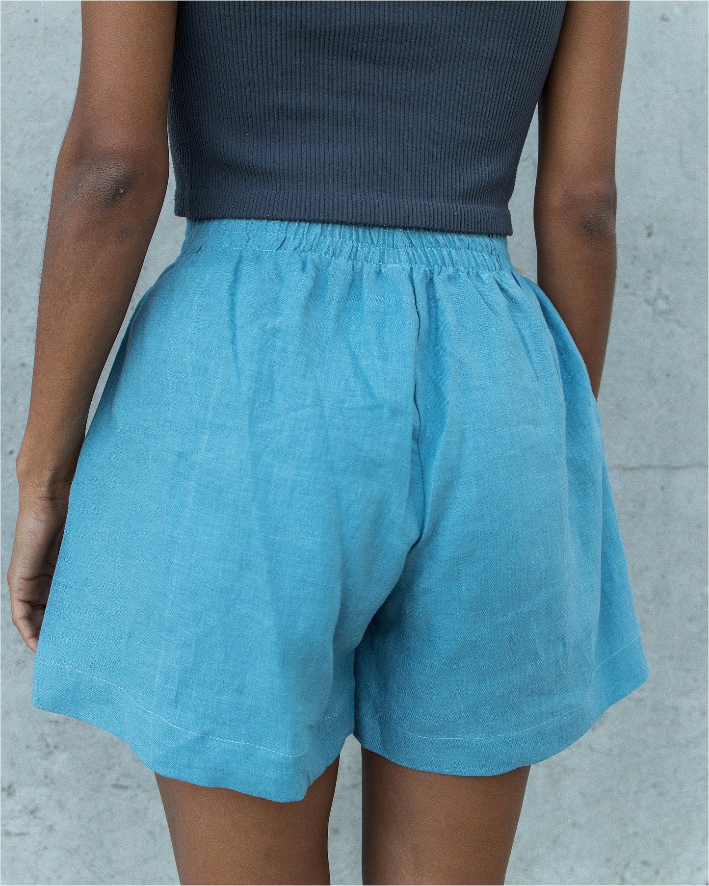 PULL ON SHORTS///TURQUOISE